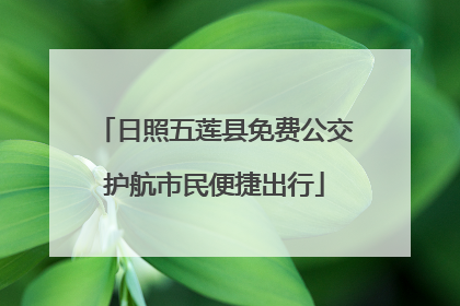 日照五莲县免费公交护航市民便捷出行